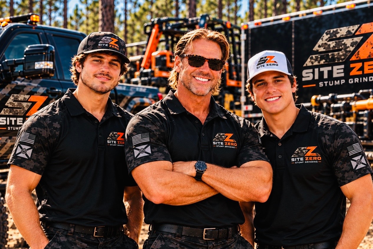 Site Zero father and sons team — Central Florida stump grinding